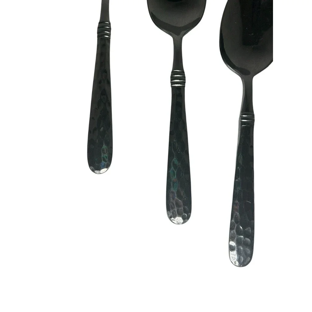 CAMBRIDGE MAJESTY HAMMERED STAINLESS FLATWARE SERVING SPOON- Hard To Find